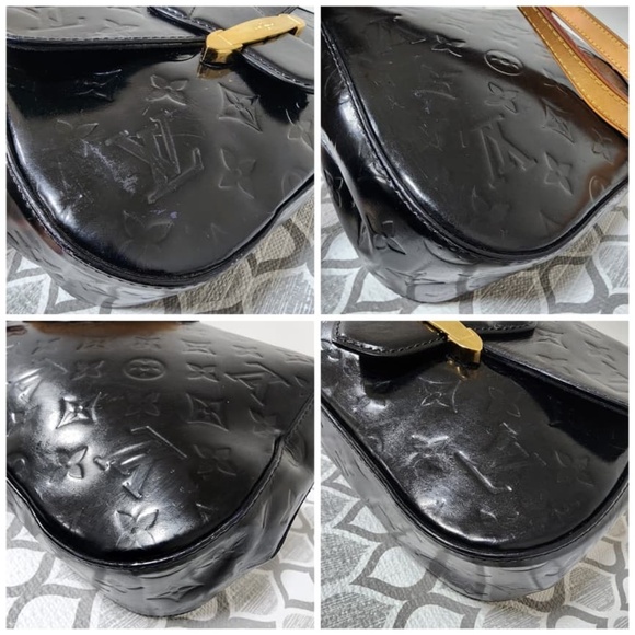 Authentic Louis Vuitton Monogram Vernis Bellflower PM Shoulder/Crossbody Bag Bla - Picture 7 of 15